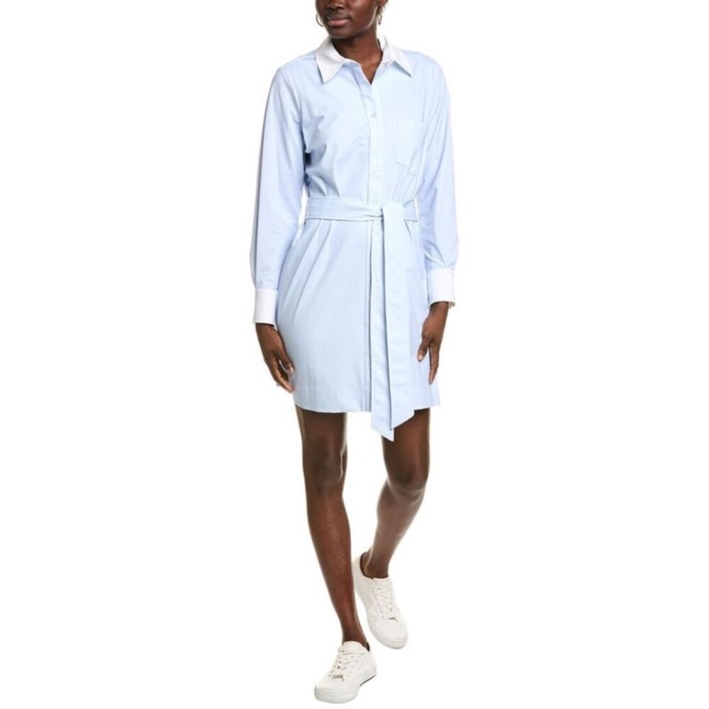 NWT Finley Liam Light Blue Belted Shirt Dress